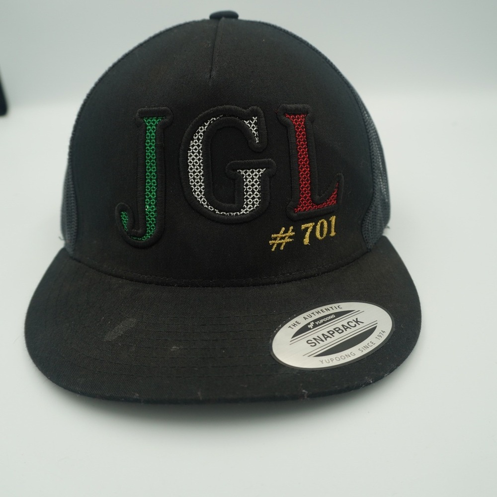 Yupoong JGL #701 Black Snapback Trucker Hat OSFM
